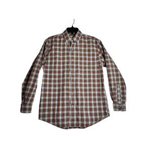 LL Bean L/S Plaid Button Down Shirt Mens Medium Traditional Fit